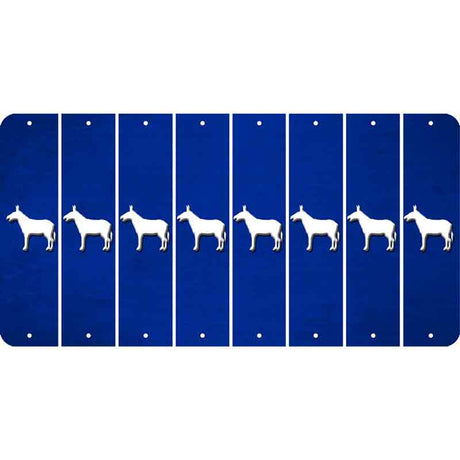 Blue Oil Rubbed Cut Fun Strips (Set of 8) DONKEY