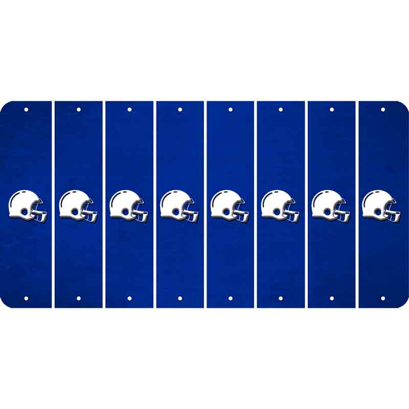 Blue Oil Rubbed Cut Fun Strips (Set of 8) FOOTBALL HELMET