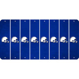 Blue Oil Rubbed Cut Fun Strips (Set of 8) FOOTBALL HELMET