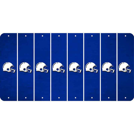 Blue Oil Rubbed Cut Fun Strips (Set of 8) FOOTBALL HELMET