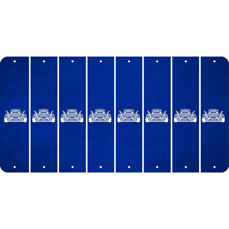 Blue Oil Rubbed Cut Fun Strips (Set of 8) HOT ROD