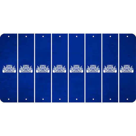 Blue Oil Rubbed Cut Fun Strips (Set of 8) HOT ROD