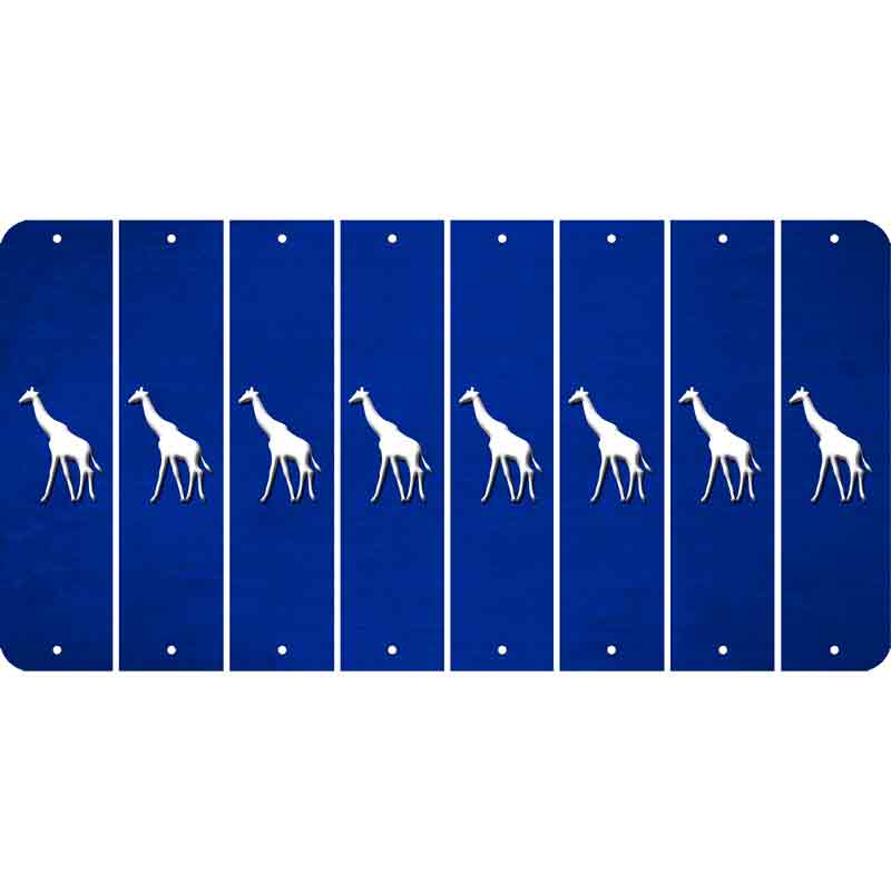 Blue Oil Rubbed Cut Fun Strips (Set of 8) GIRAFFE