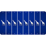 Blue Oil Rubbed Cut Fun Strips (Set of 8) GIRAFFE