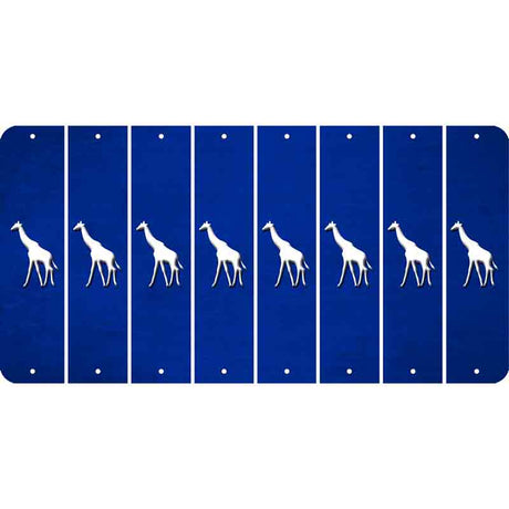 Blue Oil Rubbed Cut Fun Strips (Set of 8) GIRAFFE
