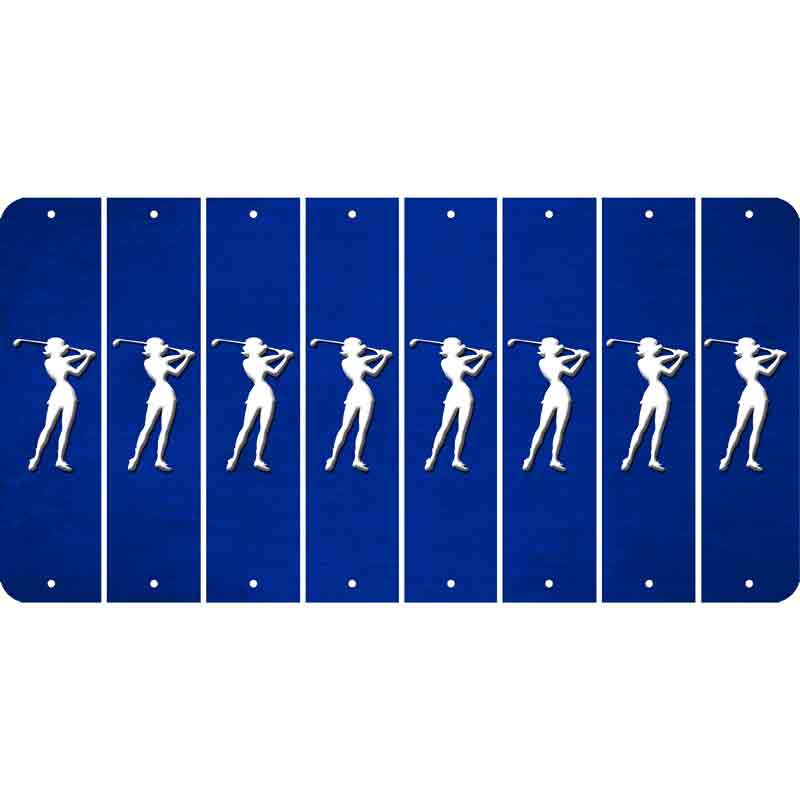 Blue Oil Rubbed Cut Fun Strips (Set of 8) MALE GOLFER