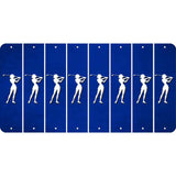 Blue Oil Rubbed Cut Fun Strips (Set of 8) MALE GOLFER