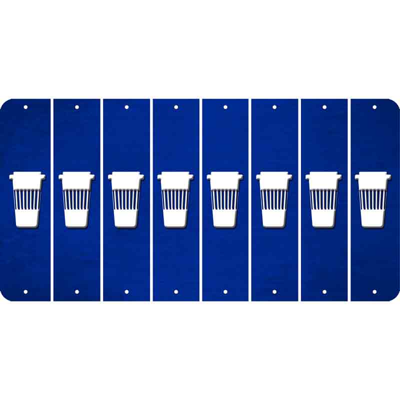 Blue Oil Rubbed Cut Fun Strips (Set of 8) LATTE