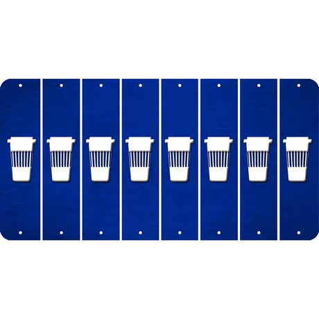 Blue Oil Rubbed Cut Fun Strips (Set of 8) LATTE