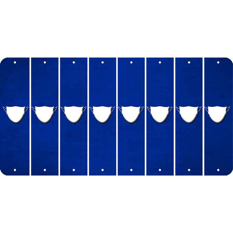 Blue Oil Rubbed Cut Fun Strips (Set of 8) MASK