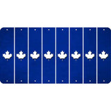 Blue Oil Rubbed Cut Fun Strips (Set of 8) MAPLE LEAF
