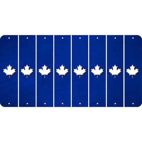 Blue Oil Rubbed Cut Fun Strips (Set of 8) MAPLE LEAF