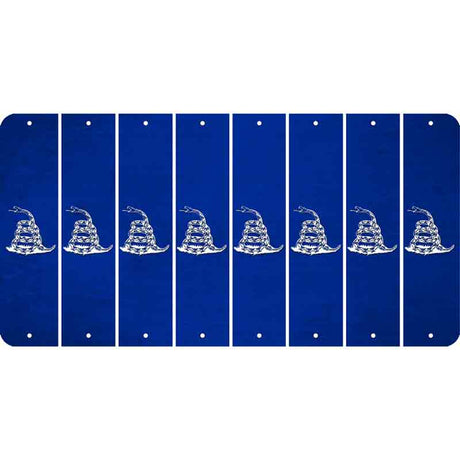 Blue Oil Rubbed Cut Fun Strips (Set of 8) GADSDEN SNAKE