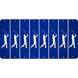 Blue Oil Rubbed Cut Fun Strips (Set of 8) FEMALE GOLFER