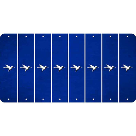 Blue Oil Rubbed Cut Fun Strips (Set of 8) HUMMINGBIRD