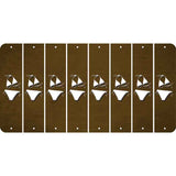 Brown Oil Rubbed Cut Fun Strips (Set of 8) BIKINI