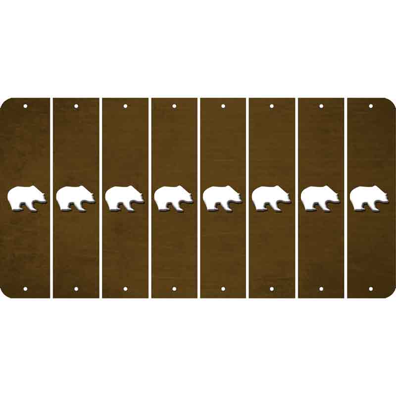 Brown Oil Rubbed Cut Fun Strips (Set of 8) BEER MUG