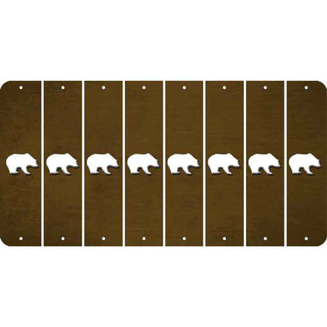 Brown Oil Rubbed Cut Fun Strips (Set of 8) BEER MUG