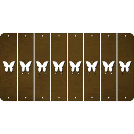 Brown Oil Rubbed Cut Fun Strips (Set of 8) BUTTERFLY