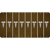 Brown Oil Rubbed Cut Fun Strips (Set of 8) CADUCEUS