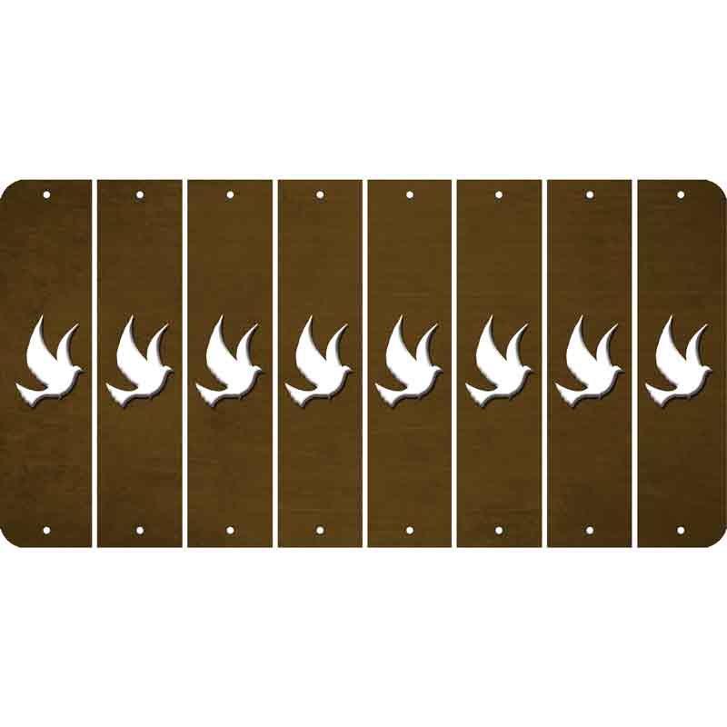 Brown Oil Rubbed Cut Fun Strips (Set of 8) DOVE