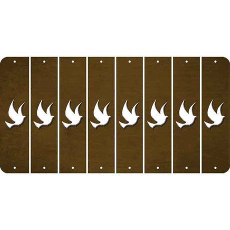 Brown Oil Rubbed Cut Fun Strips (Set of 8) DOVE