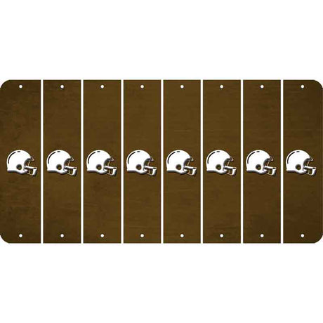 Brown Oil Rubbed Cut Fun Strips (Set of 8) FOOTBALL HELMET