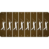 Brown Oil Rubbed Cut Fun Strips (Set of 8) FEMALE GOLFER