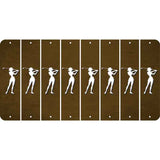 Brown Oil Rubbed Cut Fun Strips (Set of 8) MALE GOLFER