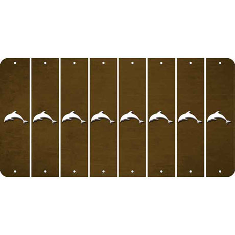 Brown Oil Rubbed Cut Fun Strips (Set of 8) DOLPHIN