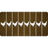 Brown Oil Rubbed Cut Fun Strips (Set of 8) CHICKEN