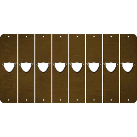 Brown Oil Rubbed Cut Fun Strips (Set of 8) MASK