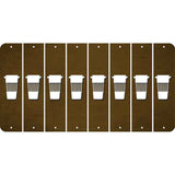 Brown Oil Rubbed Cut Fun Strips (Set of 8) LATTE