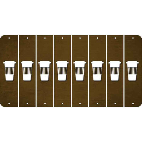 Brown Oil Rubbed Cut Fun Strips (Set of 8) LATTE