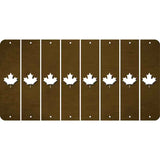 Brown Oil Rubbed Cut Fun Strips (Set of 8) MAPLE LEAF