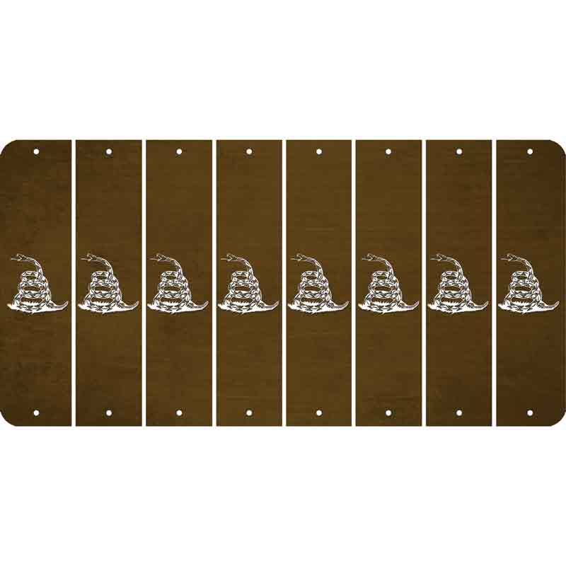 Brown Oil Rubbed Cut Fun Strips (Set of 8) GADSDEN SNAKE