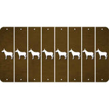 Brown Oil Rubbed Cut Fun Strips (Set of 8) DONKEY