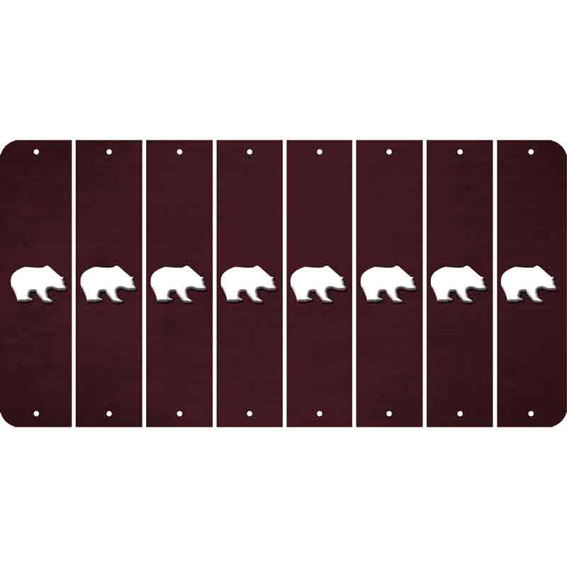 Burgundy Oil Rubbed Cut Fun Strips (Set of 8) BEER MUG