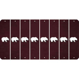 Burgundy Oil Rubbed Cut Fun Strips (Set of 8) BEER MUG