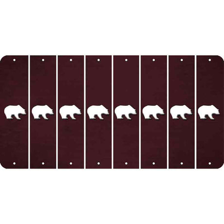 Burgundy Oil Rubbed Cut Fun Strips (Set of 8) BEER MUG