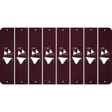 Burgundy Oil Rubbed Cut Fun Strips (Set of 8) BIKINI