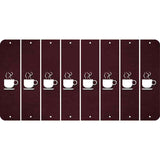 Burgundy Oil Rubbed Cut Fun Strips (Set of 8) COFFEE MUG