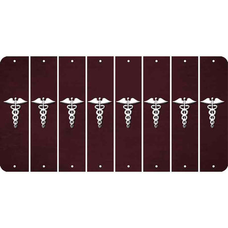 Burgundy Oil Rubbed Cut Fun Strips (Set of 8) CADUCEUS