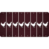 Burgundy Oil Rubbed Cut Fun Strips (Set of 8) CHICKEN