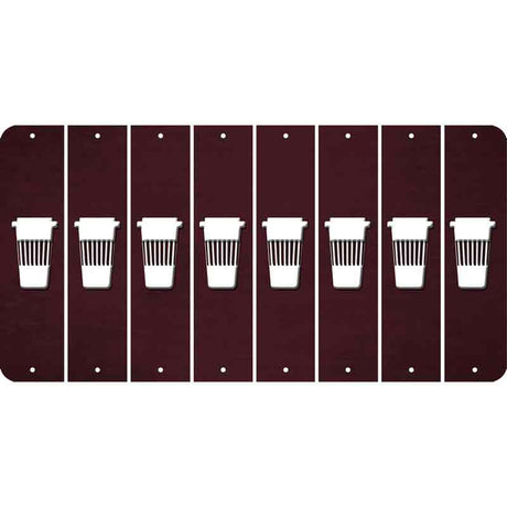 Burgundy Oil Rubbed Cut Fun Strips (Set of 8) LATTE