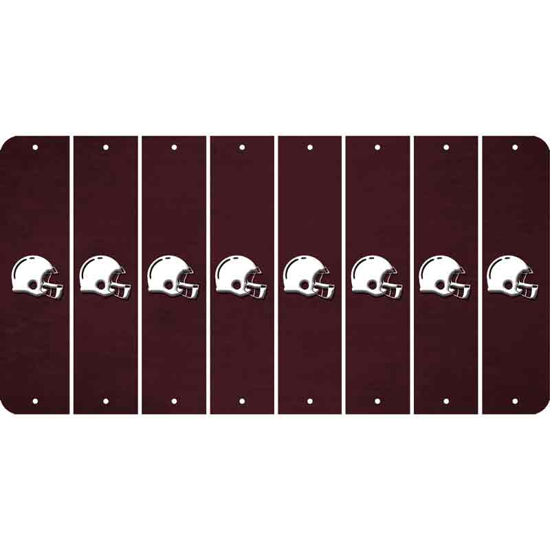 Burgundy Oil Rubbed Cut Fun Strips (Set of 8) FOOTBALL HELMET