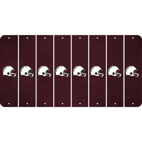 Burgundy Oil Rubbed Cut Fun Strips (Set of 8) FOOTBALL HELMET