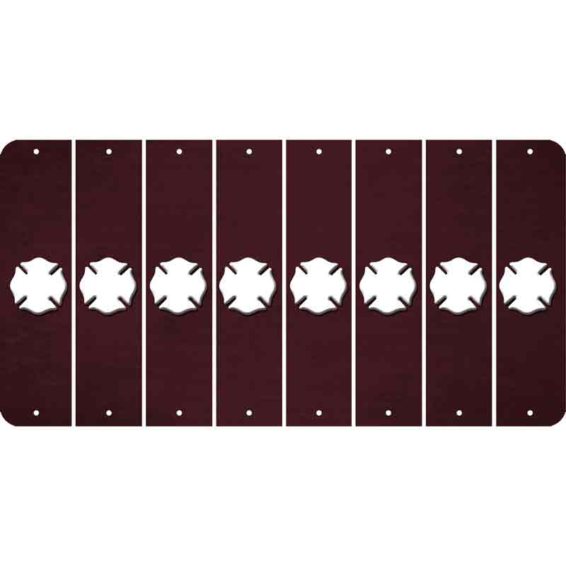 Burgundy Oil Rubbed Cut Fun Strips (Set of 8) MALTESE CROSS