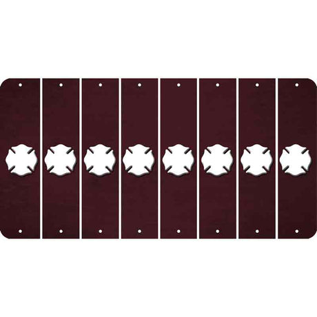 Burgundy Oil Rubbed Cut Fun Strips (Set of 8) MALTESE CROSS