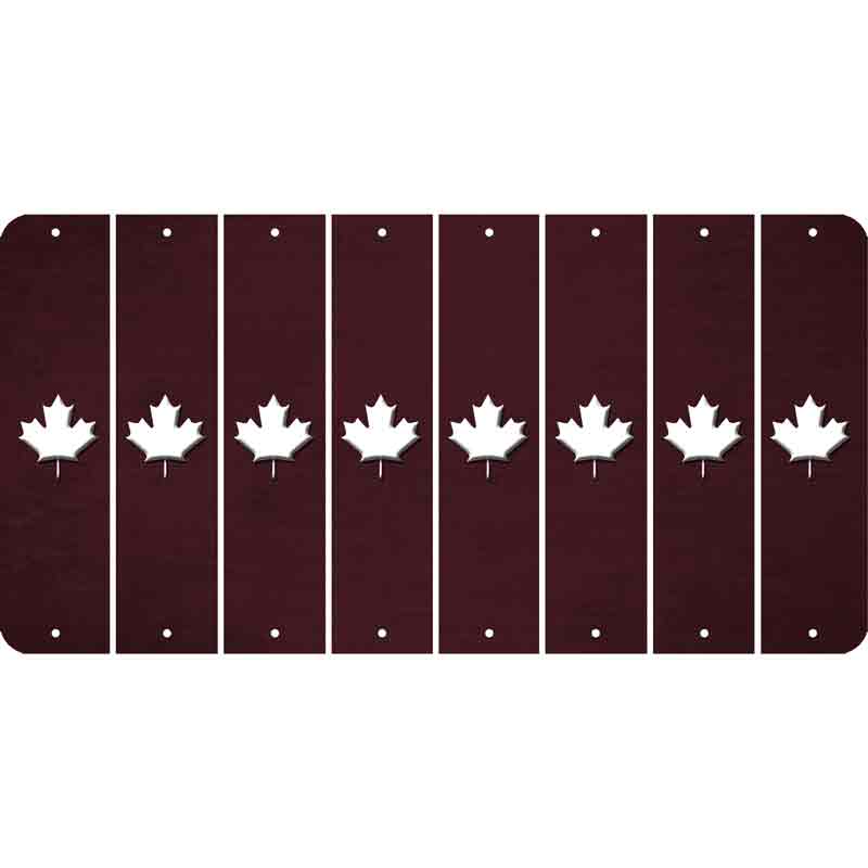 Burgundy Oil Rubbed Cut Fun Strips (Set of 8) MAPLE LEAF